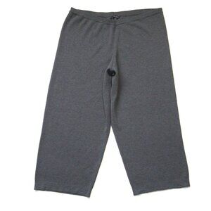 NWT Eileen Fisher Wide Leg Crop in Bark Washable Wool Crepe Knit Pants XL